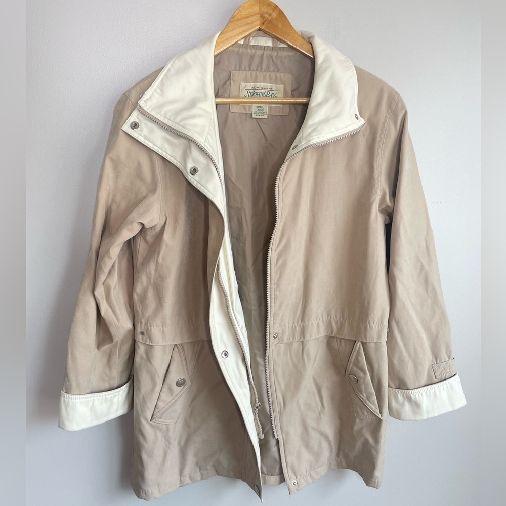 Women's Beige Jacket with White Accents St John’s Bay